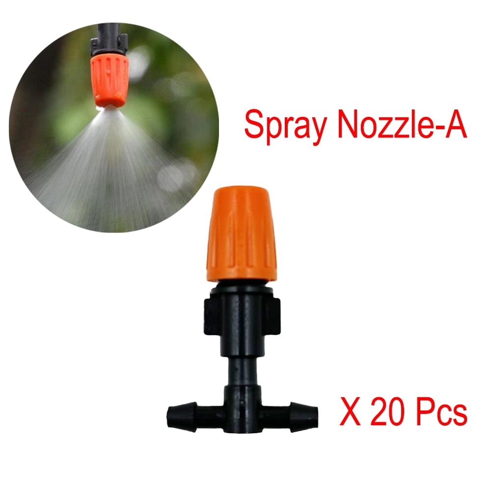 GEWUSH 20pcs Nozzle Misting Dripper Sprayer Micro Auto Drip Irrigation System Adjustable
