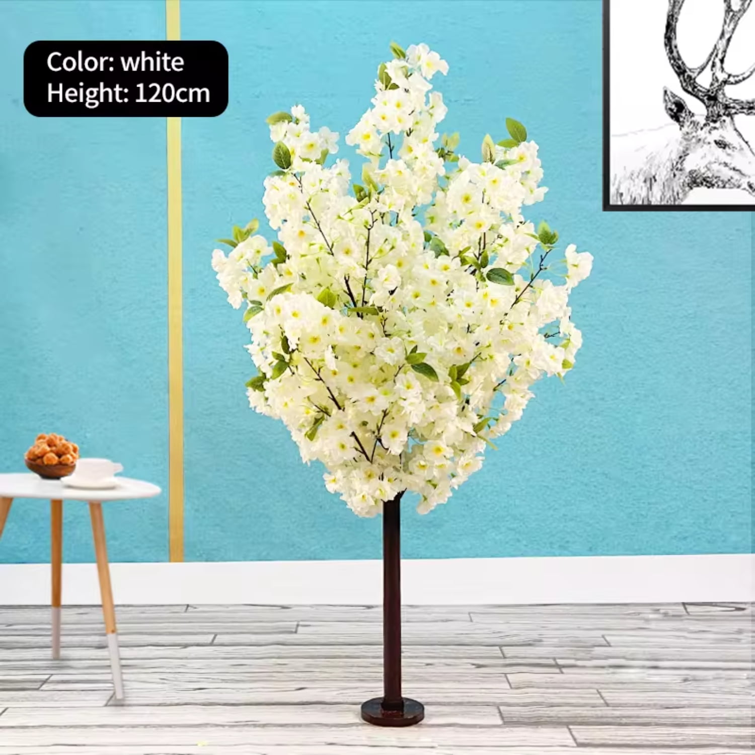 GEWUSH Artificial Cherry Tree Interior Decoration Wishing Tree