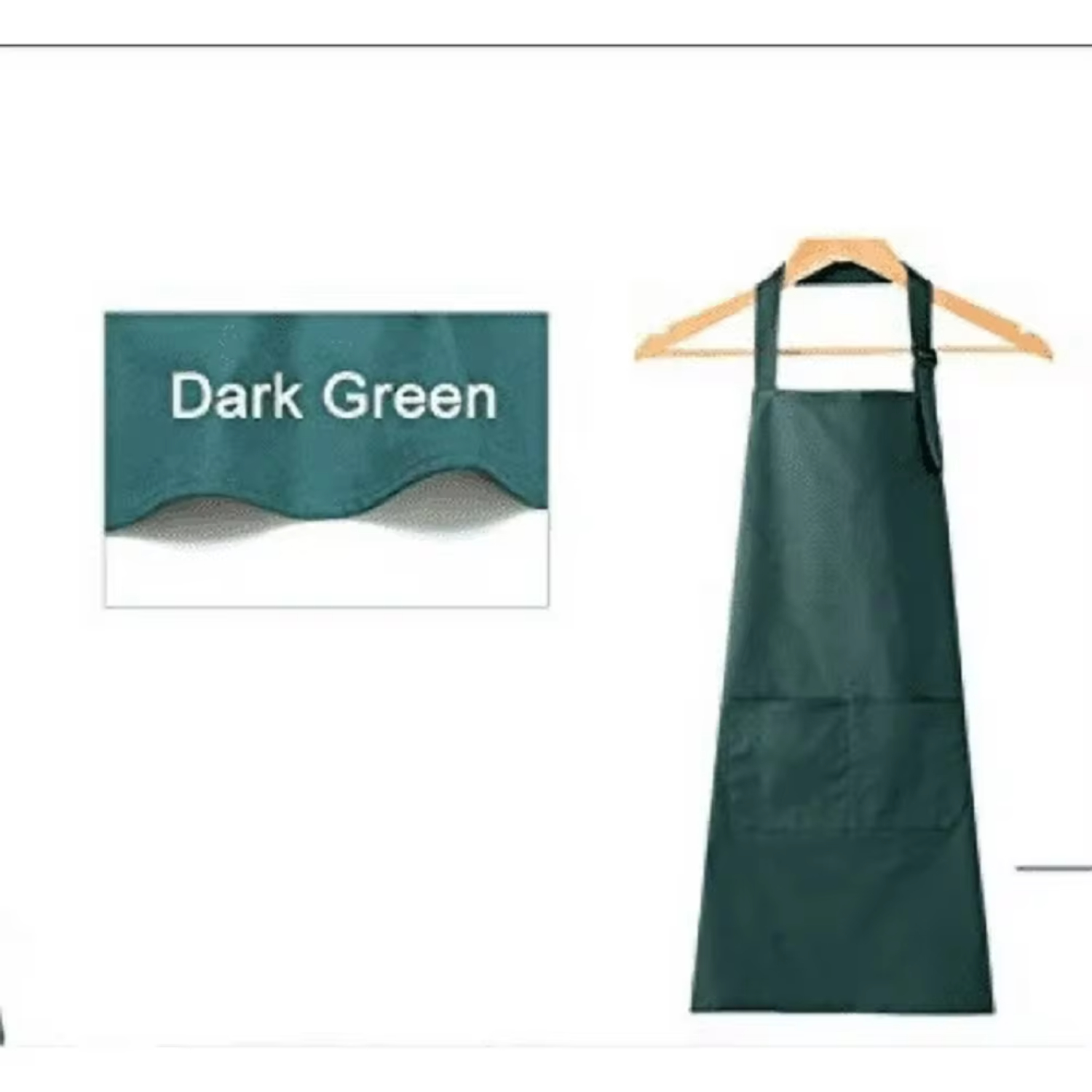 GEWUSH Green Kitchen Chef‘ Apron Adjustable Cooking Baking Gardening