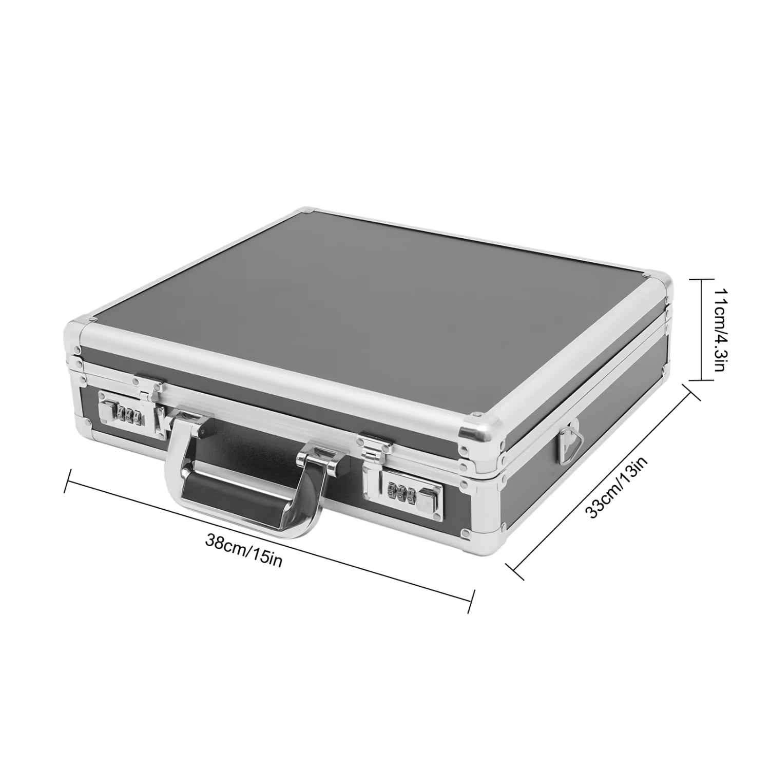 GEWUSH Mens Laptop Briefcase Coded Lock Aluminium Frame Notebook