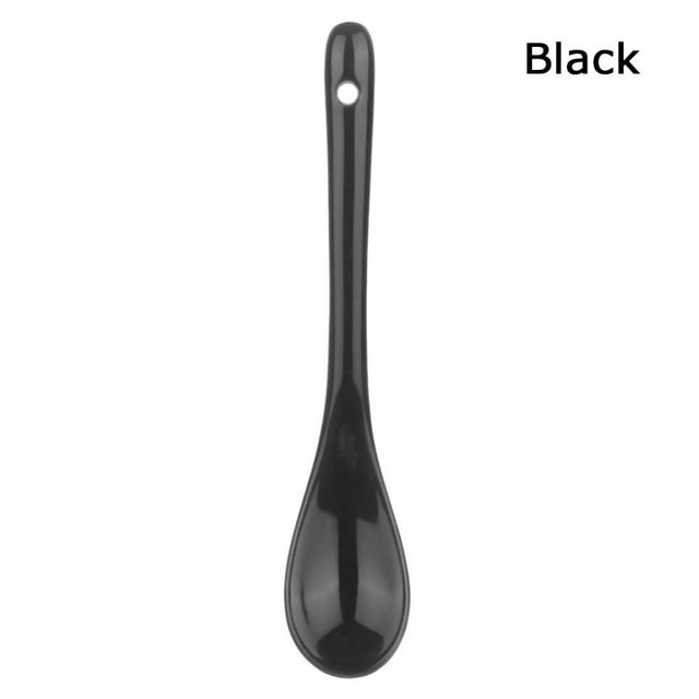 GEWUSH Porcelain Spoons Colorful Kitchen Bone Ceramic Long Handle Spoon Tea Coffee Sugar Dessert