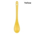 GEWUSH Porcelain Spoons Colorful Kitchen Bone Ceramic Long Handle Spoon Tea Coffee Sugar Dessert