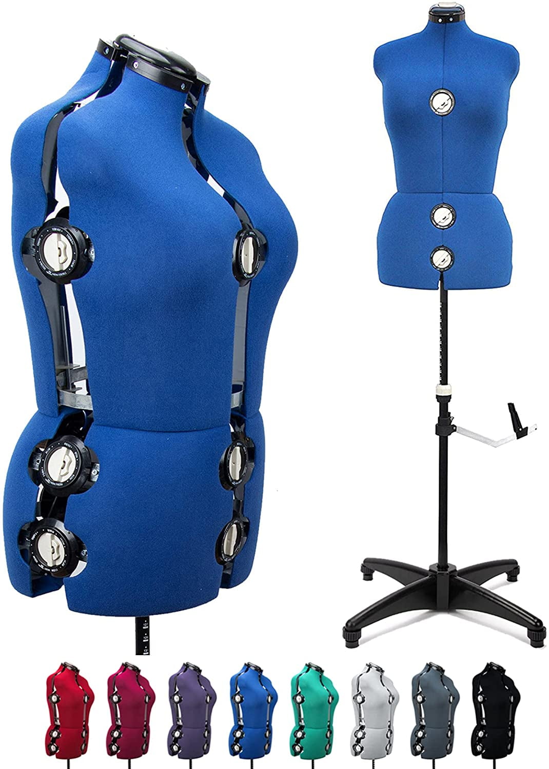 GEX 13 Dials Female Fabric Adjustable Mannequin Dress Form for