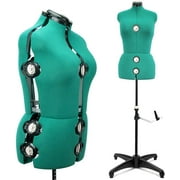 GEX 13 Dials Green Adjustable Dress Form Sewing Display Female Mannequin Torso Stand Large