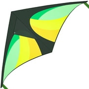 GEX 2022 Style 50" Large Delta Kite for Kids and Adults Beginners Easy to Fly Single Line String for Beach Trip Park Outdoor Activities Greenyellow