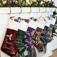 thumbnail image 1 of GEX 2025 New 22" Family Christmas Stockings Embroidery Classic Luxury Velvet Large Decor Hanging Ornament Fireplace Xmas Tree Holiday Party Decoration Gifts Set of 6, 1 of 9