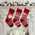 thumbnail image 1 of GEX Christmas Stockings Set of 1 Large Size 23 inches Cable Knit Christmas Stockings for Christmas Decor Family Polar Bear, 1 of 4