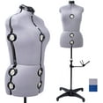 thumbnail image 1 of GEX Gray Female Fabric Adjustable Mannequin Dress Form for Sewing Women's Mannequin Body Torso with Stand Medium, 1 of 8