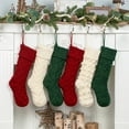thumbnail image 1 of GEX Knitted Christmas Stockings Fireplace Hanging Handmade Decorations for Family Holiday Season Decoration Red Set of 1, 1 of 4