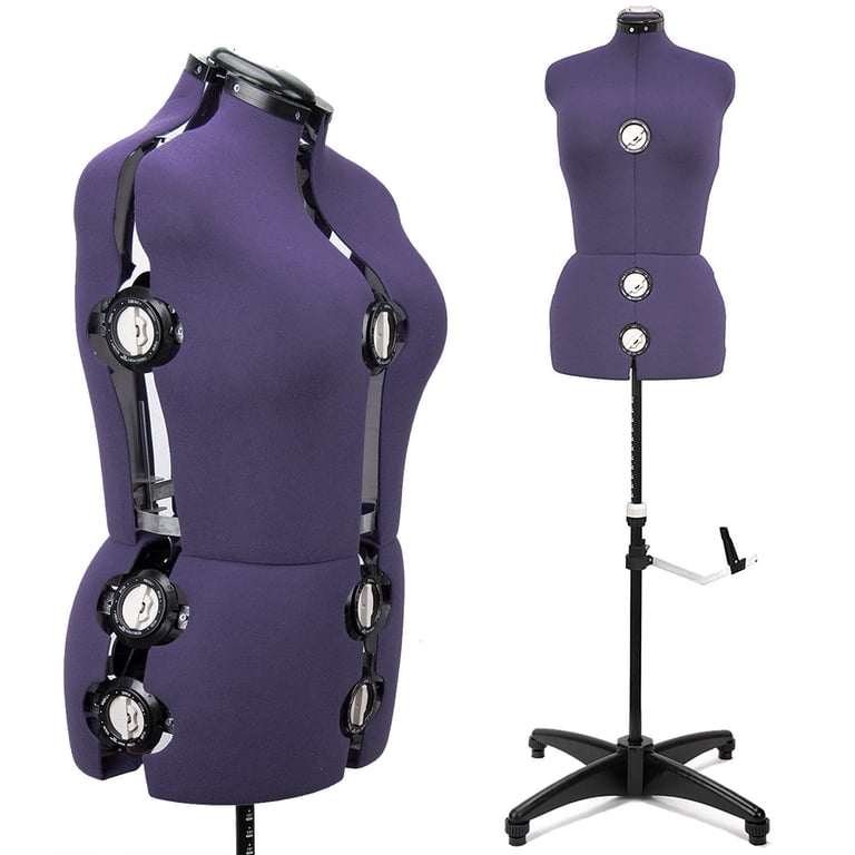 adjustable mannequin dress form GEX Purple Female Fabric for Sewing Women's Mannequin Body Torso with Stand Large The Foam Adjustoform Tailormaid Ladies Charcoal Grey
