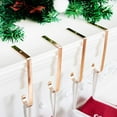 thumbnail image 1 of GEX Skid proof Christmas Stocking Holder Hook Hanger Fireplace Metal Decor Gold Set of 4, 1 of 5