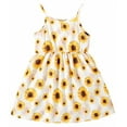 thumbnail image 1 of GEYEHUG Girls Summer Dress Spaghetti Strap Sunflower Dresses, 1 of 7