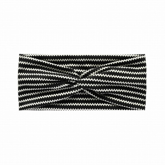 GEZHEN 1 Packs Wide Knotted Headbands No Slip For Women Black Headwrap Large Boho African Yoga Stretch Turban Sports For Workout Colorful Headband Hair Accessories