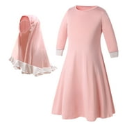 GEZHEN 2024 Party Fashion Dress Toddler Baby Kids Girls Ramadan Abaya Dubai Robe Traditional Clothing Dress for 1 to 6 Years