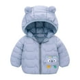 thumbnail image 1 of GEZHEN Anti Children Carter Hooded Jacket Year Baby Thickened Warm Small Cotton Winter Coats Kids Toddler Boys Girls Padded Cute Cartoon Bear Hoods Clothes Outerwear Coat, 1 of 4