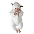 GEZHEN Baby Long Sleeve Solid Color Sweater Stereo with Ears Hooded