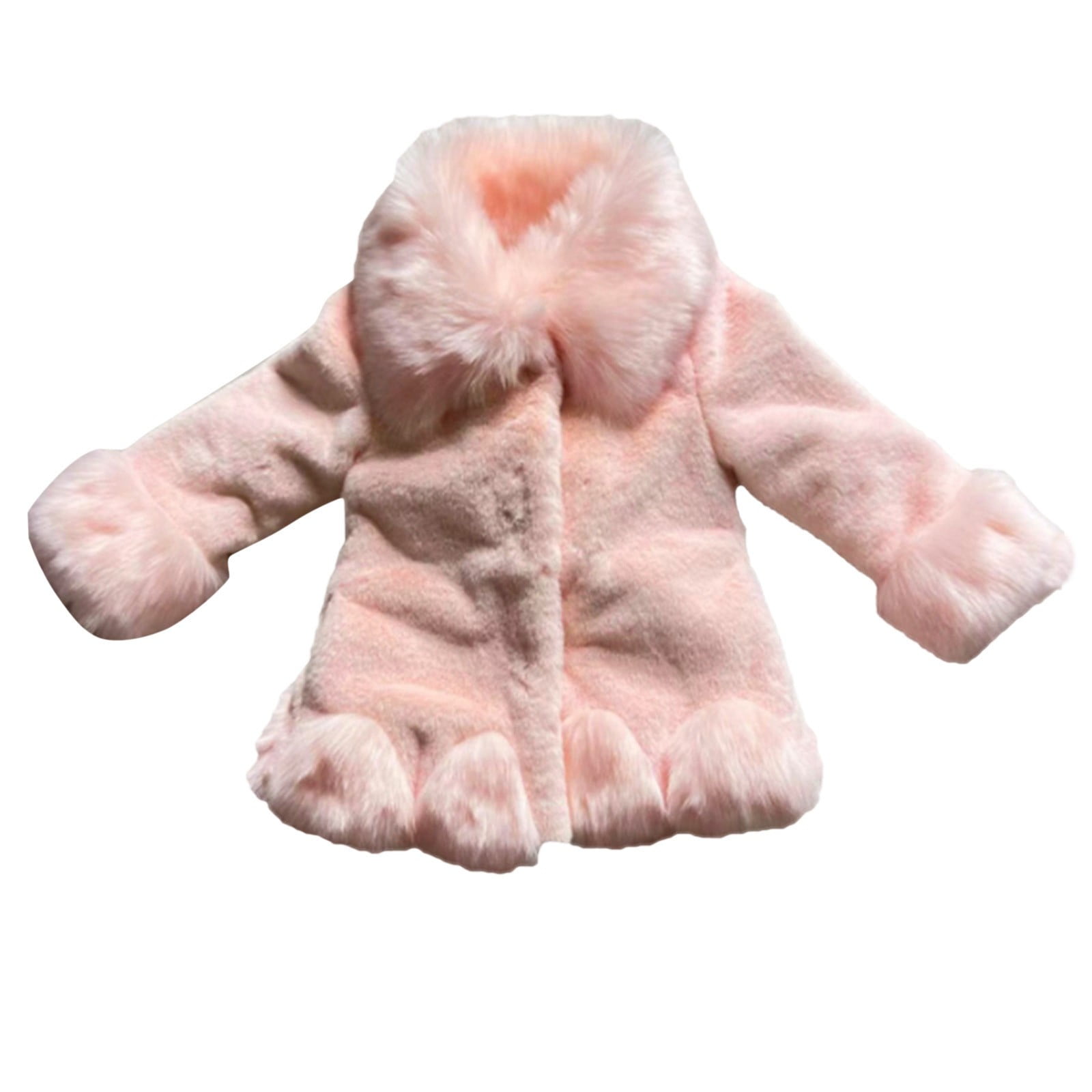 GEZHEN Children's Faux Fur Coat Imitation Mink Fox Hair Thickened
