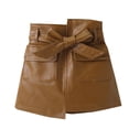 thumbnail image 1 of GEZHEN Children's Girls Leather PU Leather Skirt Outer Wear Four Colors Toddler Girls Winter Autumn PU Skirt Fashion Outwear for Babys Clothes Bow Tie Solid Colour Black Red Green Brown, 1 of 6