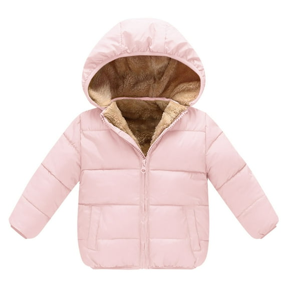 GEZHEN Autumn/Winter Preschool Girls/Boys Hooded Removable Hat Down Filled Jacket 2 7 Years Old Long Sleeve Lightweight Jacket (RD2,3-4 Years)