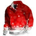 GEZHEN Christmas Sweatshirts Men's Autumn and Winter Fashion Half Stand