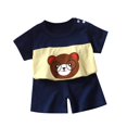 thumbnail image 1 of GEZHEN Girls Boys Summer Cartoon Printing Short Sleeve Shorts Two PC Set Relaxed Fit Casual Outfits, 1 of 4
