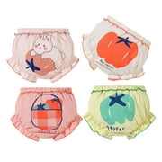 GEZHEN Kids Baby Boys Girls Underpants Cute Print Underwear Shorts Pants Cotton Briefs Trunks 4PCS Tag Free & Breathable Smooth Underwear Pure Comfort Red