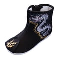 thumbnail image 1 of GEZHEN Toddler Rain Boots Chinese Dragon Boots Boys Autumn and Winter Ethnic Style Short Embroidered Shoes Year'S Eve Clothing Canvas Cotton For Cloth Children'S Boots Kids Boots, 1 of 9