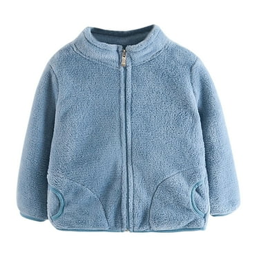 GEZHEN Winter and Fall Toddler Kids Baby Outwear Long Sleeve Round Neck Solid Color Jacket Zipper Hooded Windproof Long Sleeve Coats for Girls Or Boys Girls' Basic Jacket Casual Style Rain Jacket