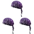 thumbnail image 1 of GEZHEN Women Men Cotton Rag Cap Sweat Wicking Head Wraps Breathable Helmet Liner Beanie Dew Rags Pirate Hat Quick Drying Hat Biker Bandana Multicolor, 1 of 5