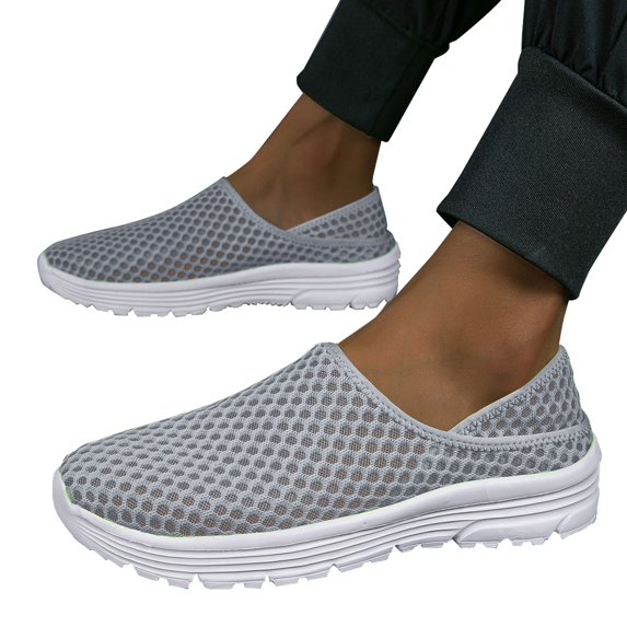 GEZHEN Women's Casual Shoes Ethnic Summer Fashion Hollow Breathable Flat Heel Soft Sole Shoes Non Slip Low Top Platform Shoes