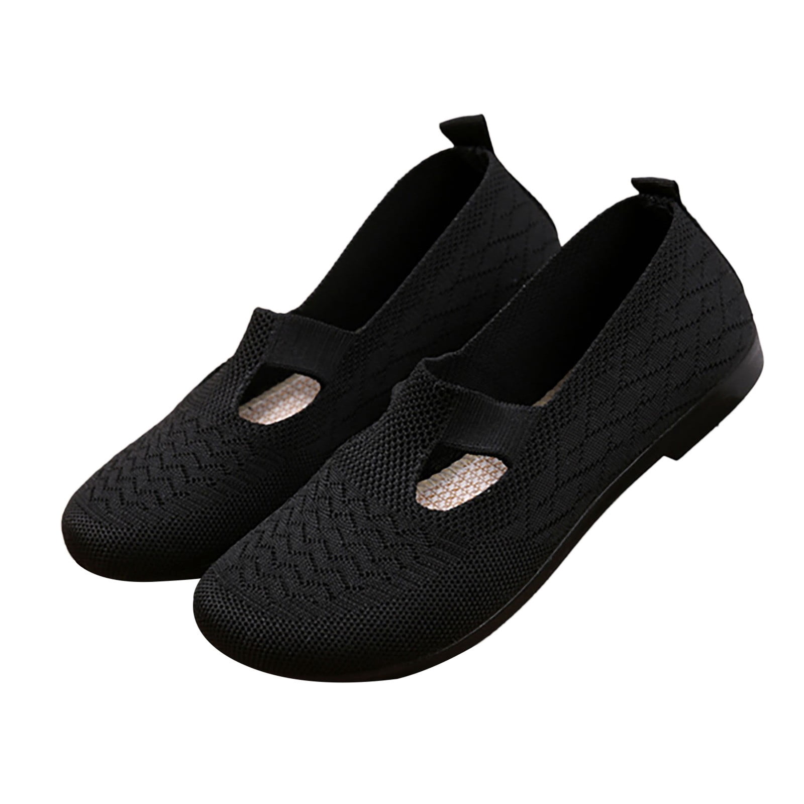 GEZHEN Women's Soft Soled Shoes Comfortable Breathable Non Slip Casual On For Middle Aged And Elderly Mothers Summer Hollow Out Sole Anti Flat The Elderl Non Slip Low Top Platform Shoes