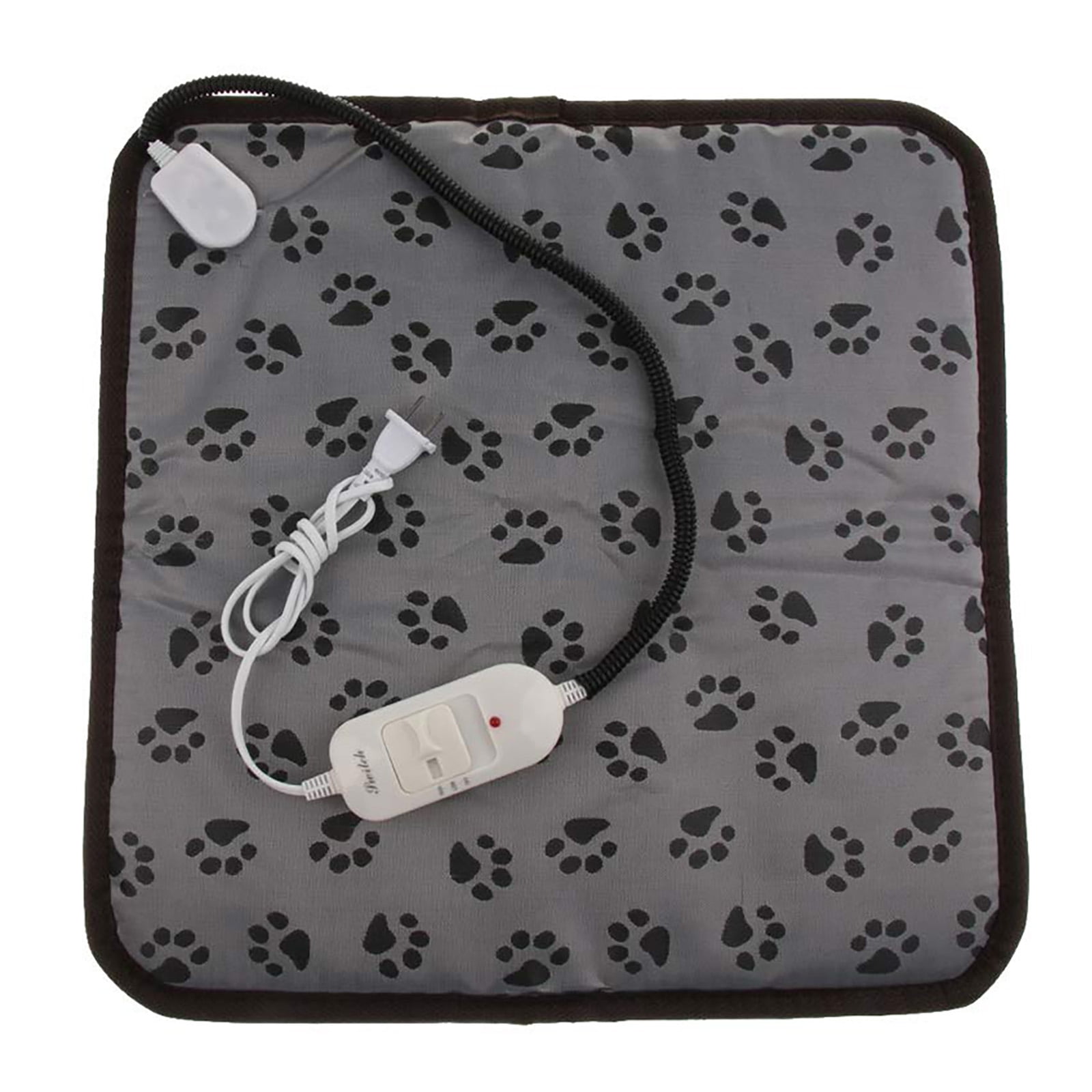 GEjnmdty Paw Print Electric Heating Blanket Heated Cat Beds Dog Heater