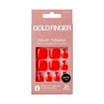 thumbnail image 1 of GoldFinger Press On Toenails Kit Wider Fit, Bold Glossy Red Color Toenail, Ready to Wear Gel & Manicure Stick, 2g Glue included, Long-Lasting Convenient & Easy to Apply, 1 of 7