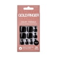 thumbnail image 1 of GoldFinger Press On Toenails Kit Wider Fit, Bold Glossy Black Color Toenail, Ready to Wear Gel & Manicure Stick, 2g Glue included, Long-Lasting Convenient & Easy to Apply, 1 of 7