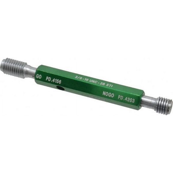 
GF Gage 3/8-16 Thread, Steel, Screw Thread Insert (STI) Class 2B, Plug Thread Insert Go/No Go Gage Double End with Handle, Handle Size 2 $191.25
![GF Gage 3/8-16 Thread, Steel, Screw Thread Insert (STI) Class 2B, Plug Thread Insert Go/No Go Gage Double End with Handle, Handle Size 2