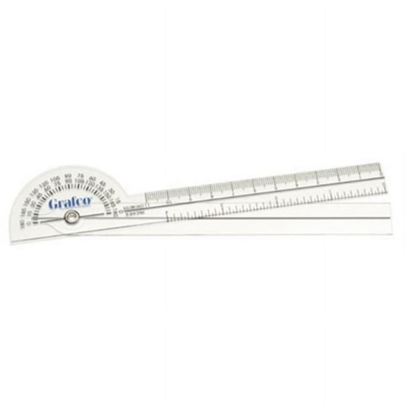 GF Health Products 13635 6 in. Plastic Pocket Goniometer, Clear