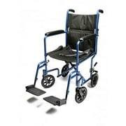 GF Health Products  19 in. Lightweight Aluminum Transport Chair, Black