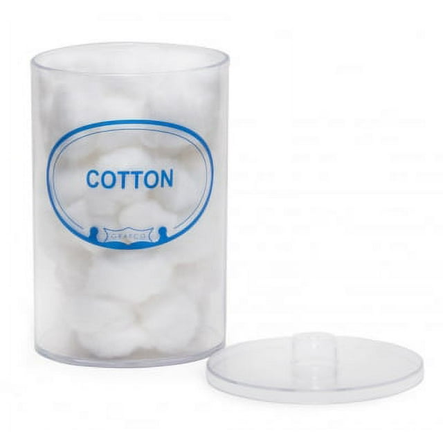 GF Health Products 7 x 4.25 in. Plastic Sundry Jars, Plastic Lids