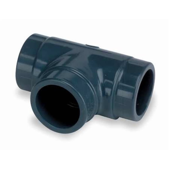 GF PIPING SYSTEMS 9801-210 CPVC Reducing Tee, Schedule 80, 1-1/2" x 1-1/2" x 3/4" Pipe Size, Socket x Socket x Socket