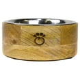 thumbnail image 1 of GF Pet Handmade Dog Bowl Mango Wood Elevated Removable Stainless Steel Insert for Small Medium Large Dogs, S, 1 of 4