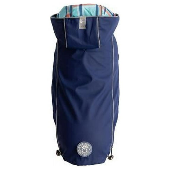 GF Pet GJ023S0-NAVY-S Reversible Elasto-Fit Raincoat, Navy - Small