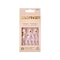 thumbnail image 1 of GoldFinger Trendy Press On Fake Toenail Kit, White Flower Pink Color, Ready to Wear Gel & Manicure Stick, Mini Glue included, Long-Lasting Convenient & Easy to Apply, 1 of 7