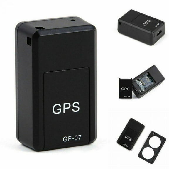 GF07 Mini GPS Tracker Mini Magnetic Tracking Device GSM SIM GPS Tracker with SOS Alarm for Vehicle/Car/Person Location Tracker Locator System,Black