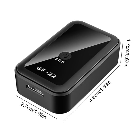 GF22 Car GPS Tracker Mini GPS WiFi Locator Position Motorcycle Vehicle Pet Person Baggage Lost Tracker Anti-Lost Tracking Device (Black)