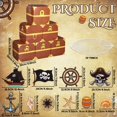 17 Piece Pirate Party Decorations Set with Cardboard Treasure Chest ...
