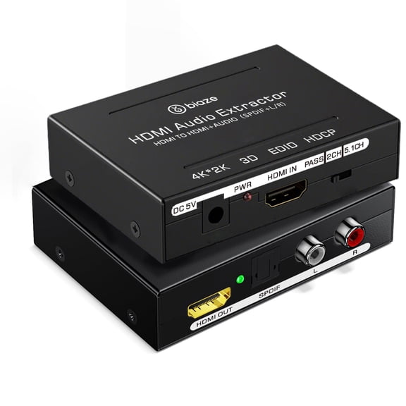 HDMI Audio Extractor Converter with Optical and Analog Output for Home Theater