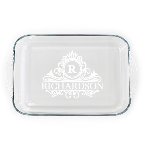 Personalized Borosilicate Glass Baking Dish Handmade Housewarming Gift