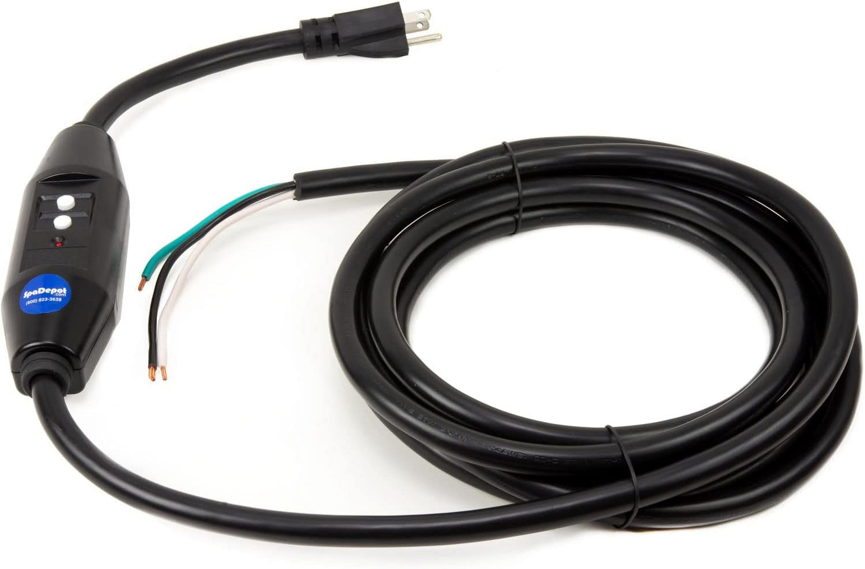 GFCI Cord Replacement For Hot Tub, Spa & Pool 120V/15A Inline Style