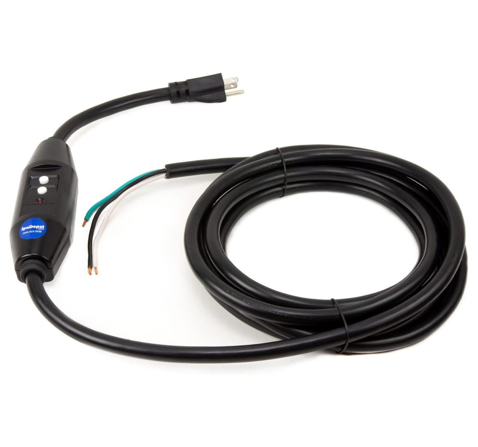 GFCI Cord Replacement for Hot Tub, Spa & Pool - 120V/15A Inline Style