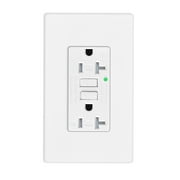 GFCI Duplex Outlet Receptacle, Weather Resistant 20-Amp/125-Volt, Self-Test Function with LED Indicator - ETL Listed,Wall Plate and Screws Included, White 20 Pack